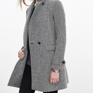 Banana Republic Black and Gray Trench Coat